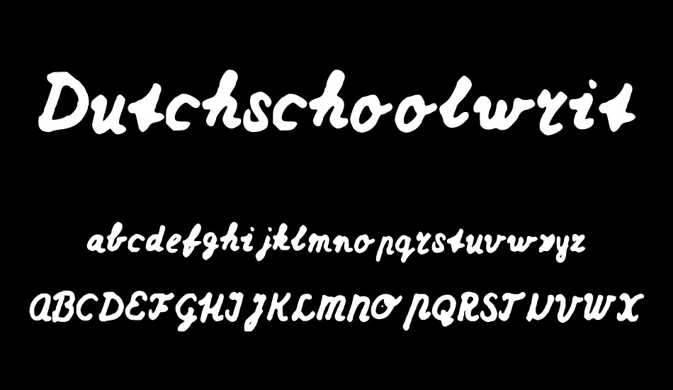 Dutchschoolwriting font