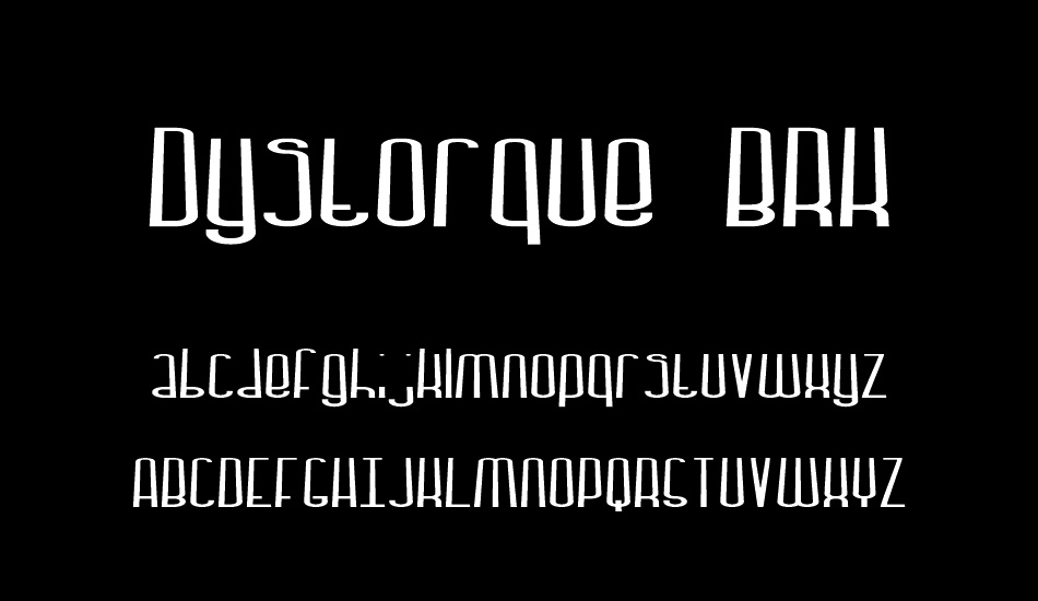 Dystorque BRK font