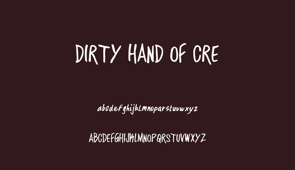 DIRTY HAND OF CRE font