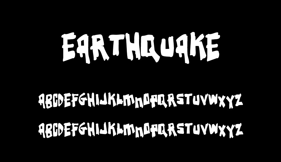 Earthquake font