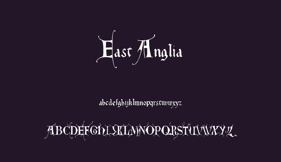 East Anglia font