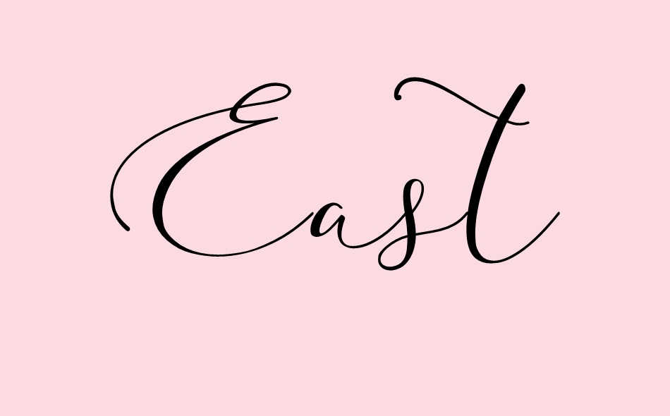 East Love font big