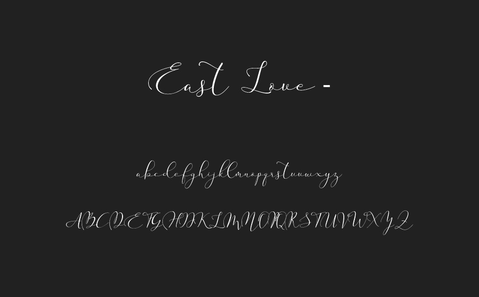 East Love font