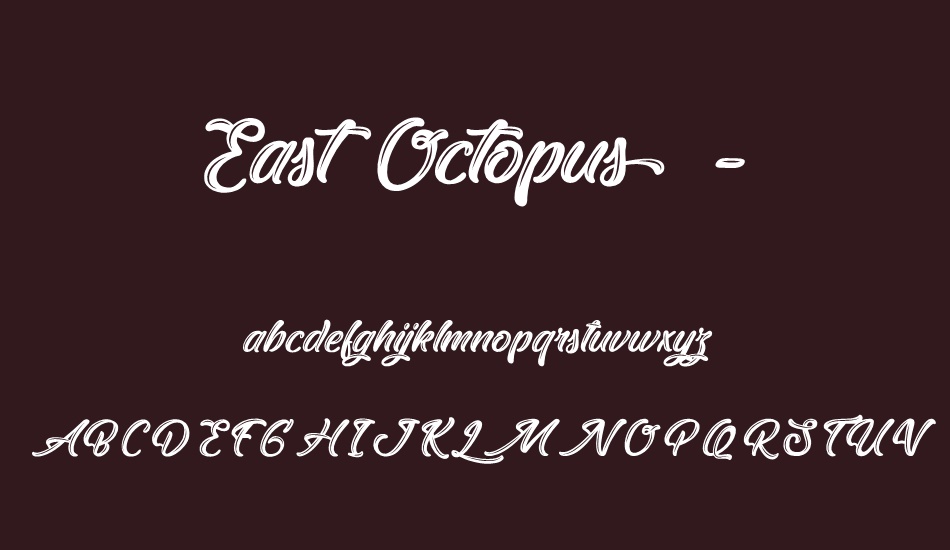 East Octopus - Personal Use font