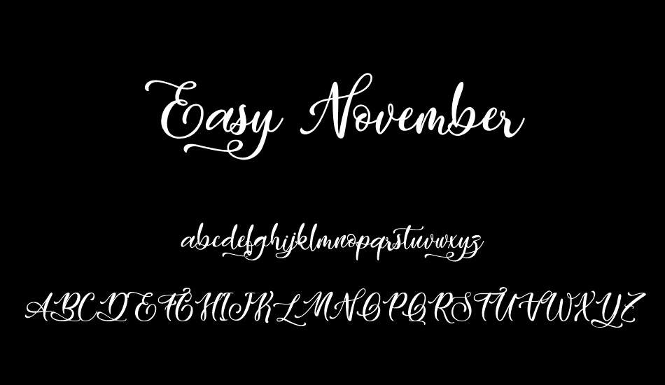 Easy November font