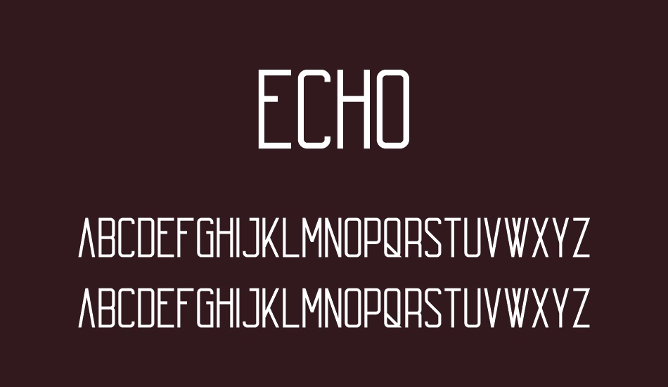 Echo font