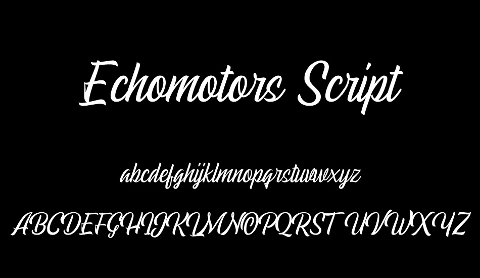 Echomotors Script Demo font