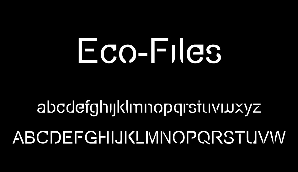 Eco-Files font