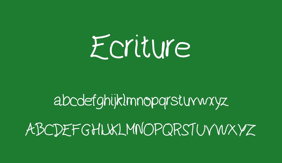 Ecriture font