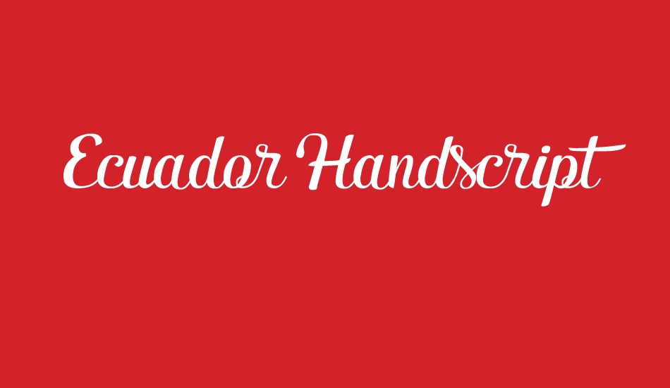 Ecuador Handscript font big