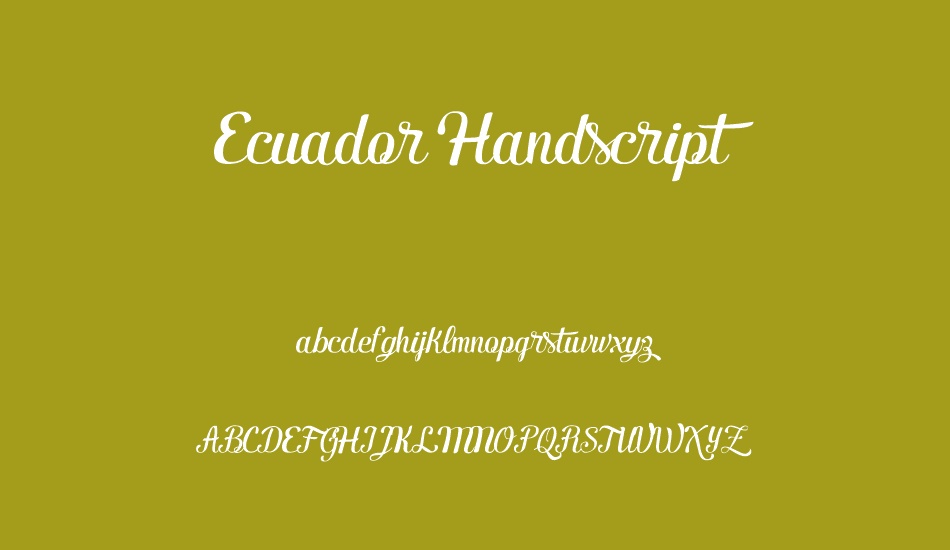 Ecuador Handscript font