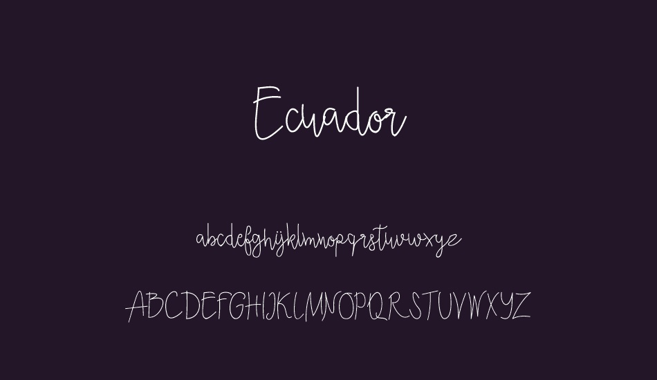 Ecuador font