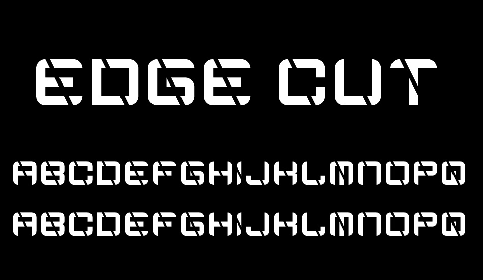 Edge Cutting font