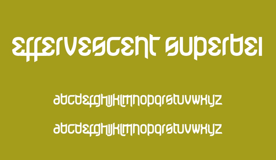 Effervescent Superbeings font