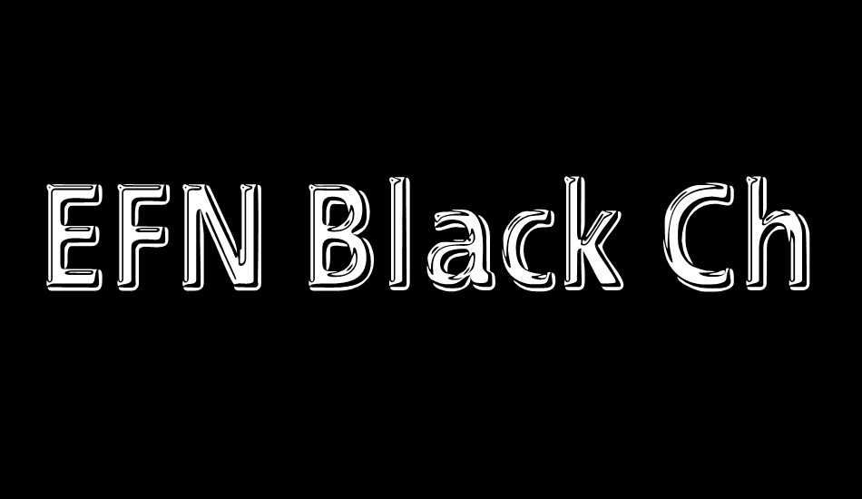 EFN Black Chrome font big