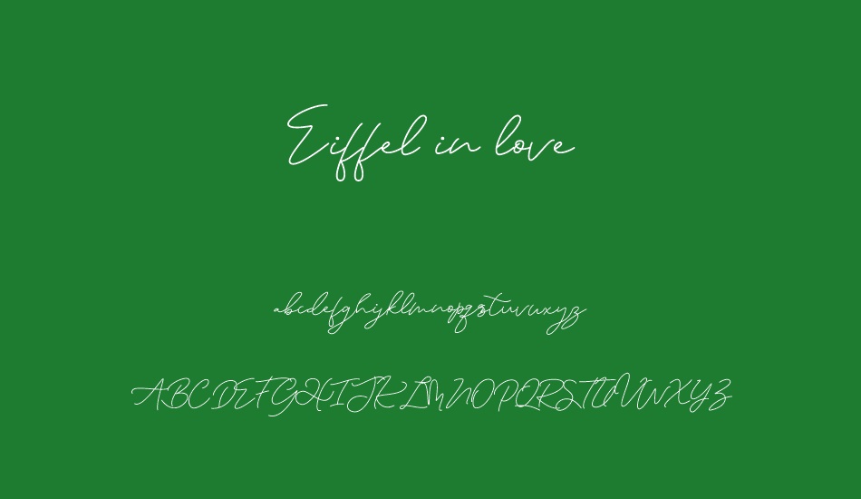 Eiffel in love font