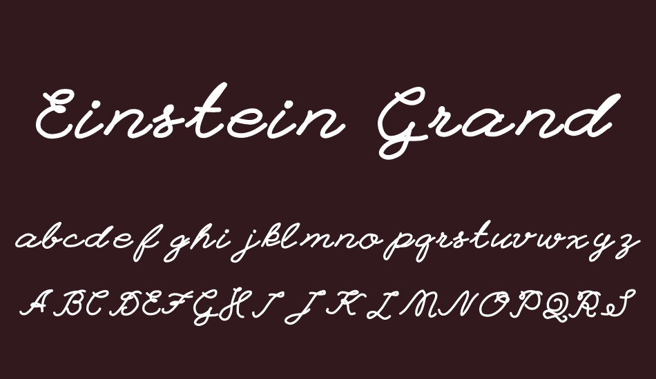 Einstein Grand font