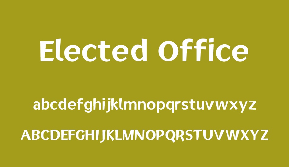 Elected Office font