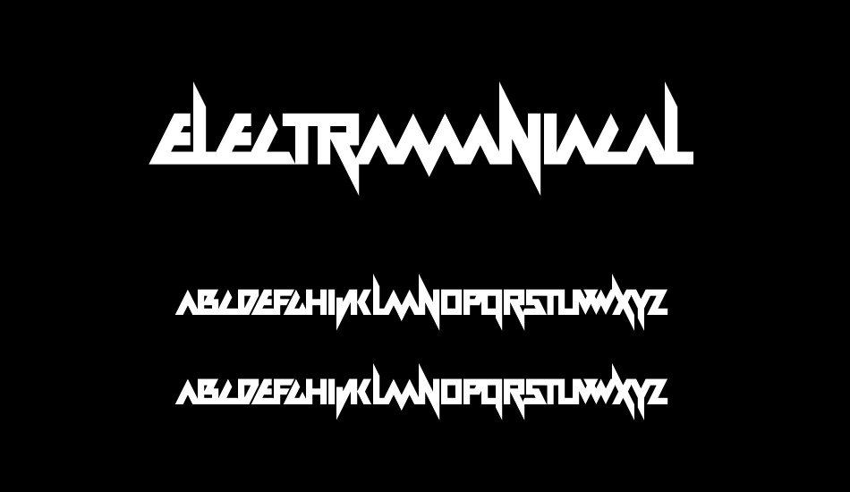 Electramaniacal font