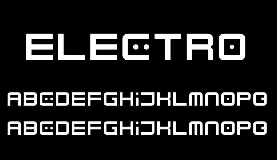 Electrobyte font