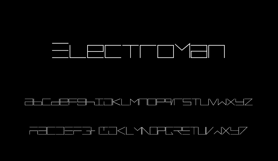 ElectroMan font