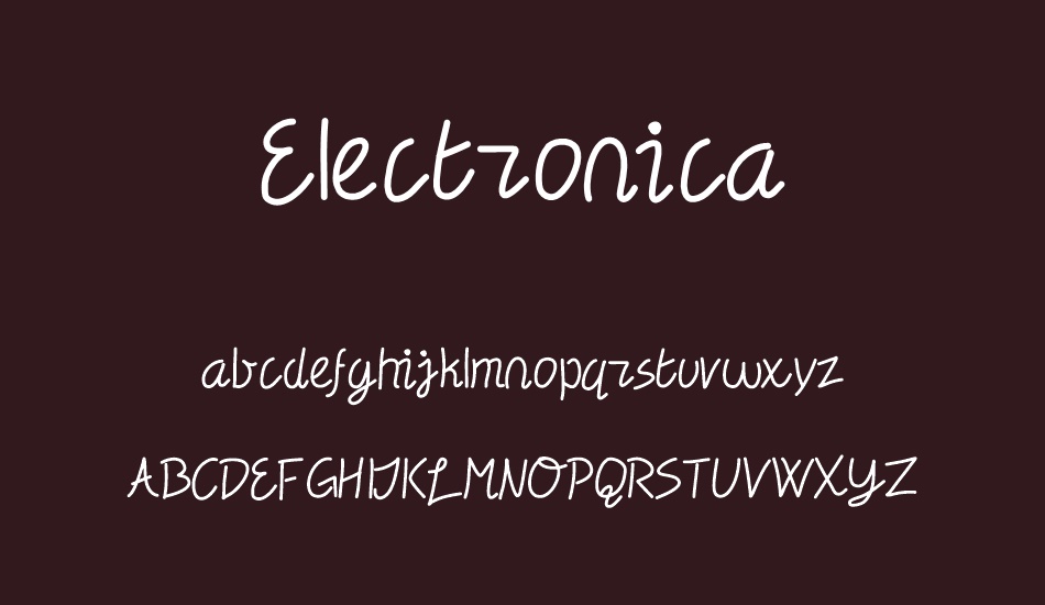 Electronica font