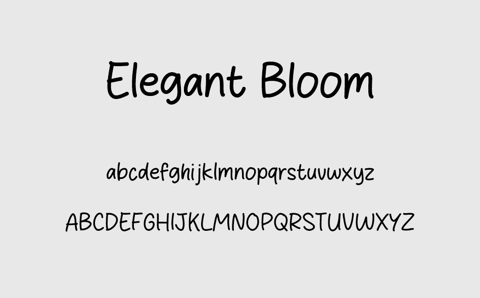 Elegant Bloom font