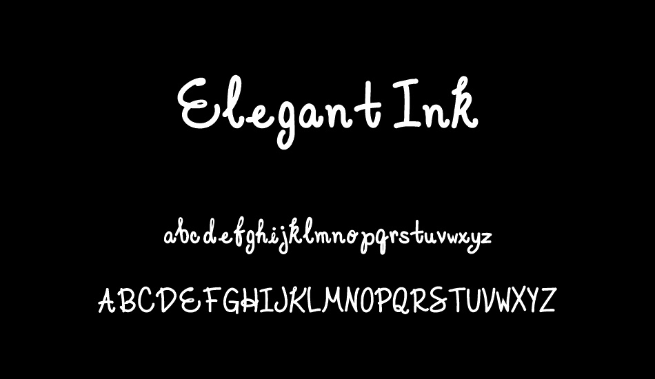 Elegant Ink font