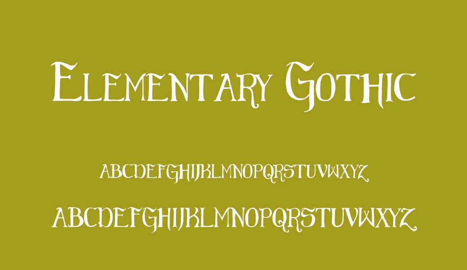 Elementary Gothic font