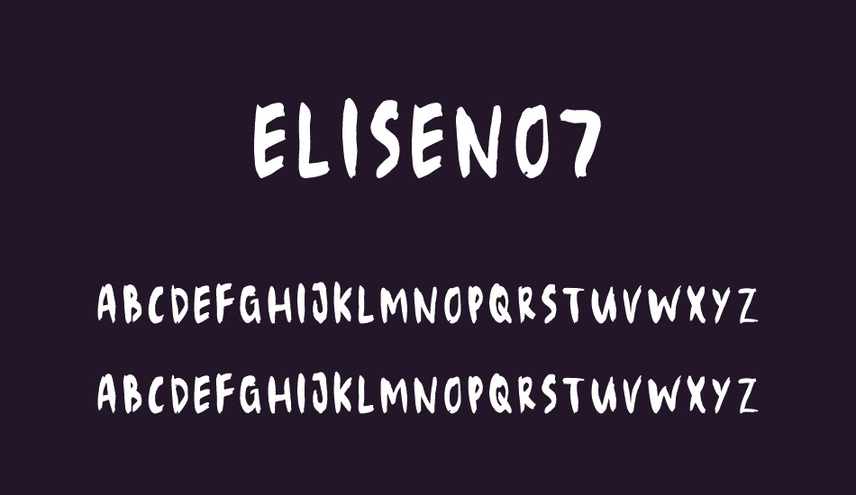 EliseNo7 font