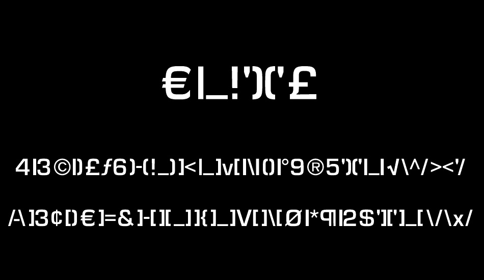 Elite font