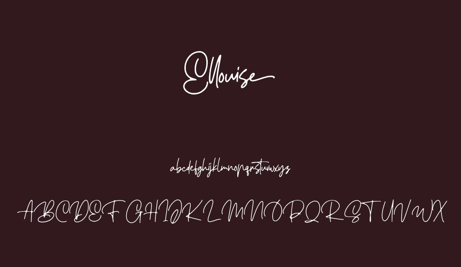 Ellouise font