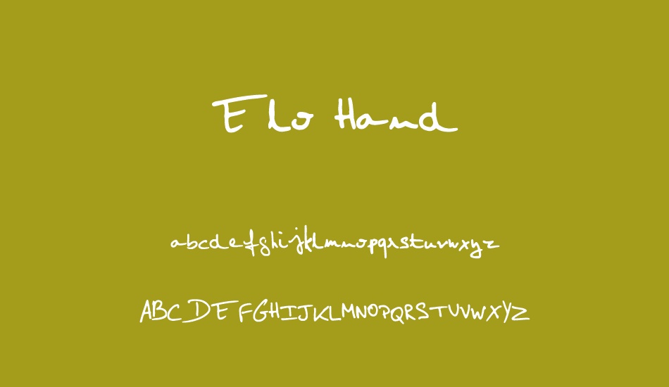 Elo Hand font