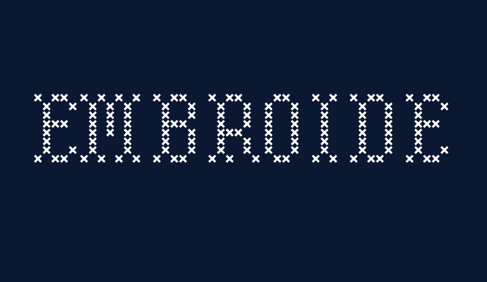 Embroidery font big