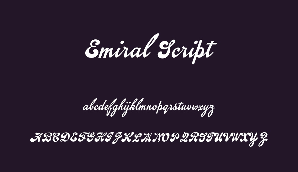 Emiral Script PERSONAL USE font