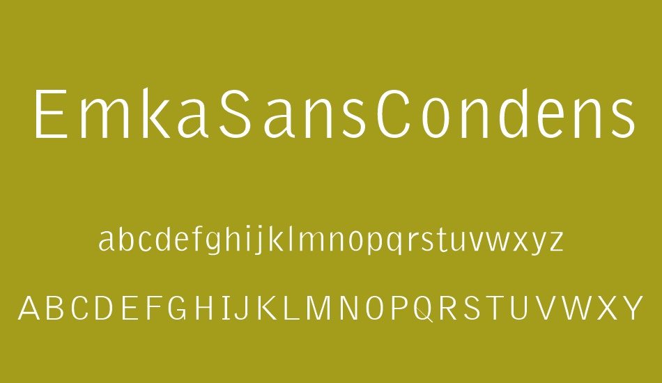 EmkaSansCondensed font