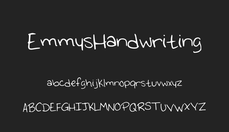 EmmysHandwriting font