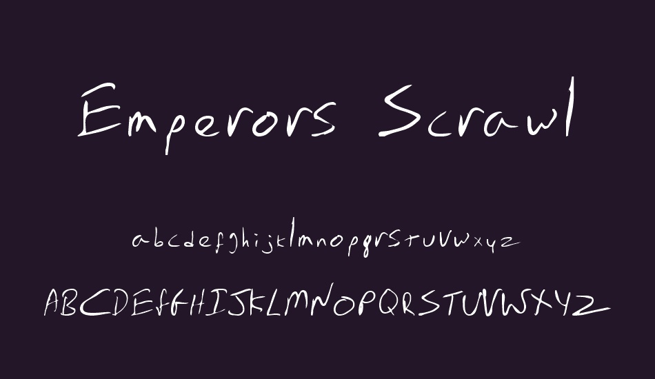 Emperors Scrawl font