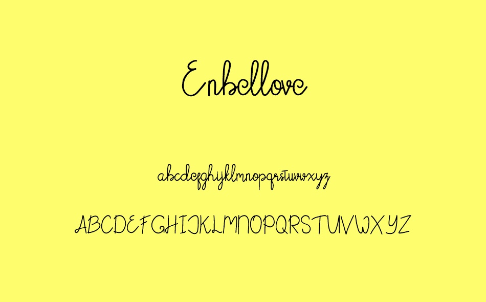 Enbellove font