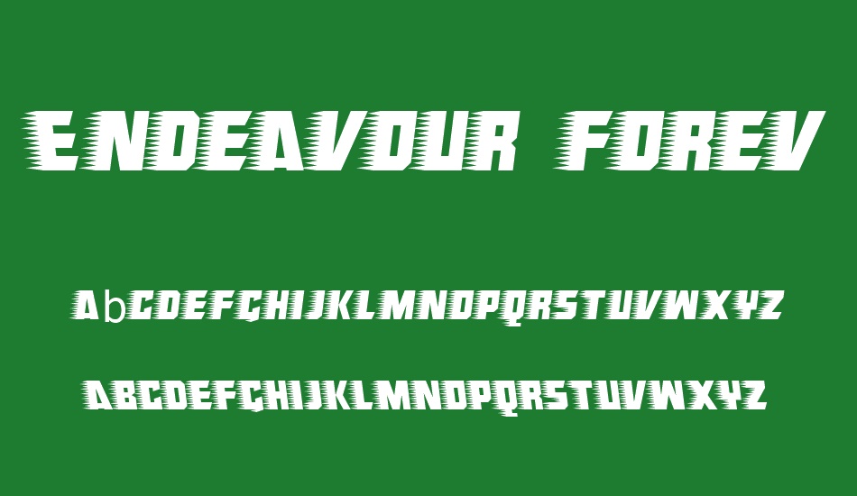 Endeavour forever font