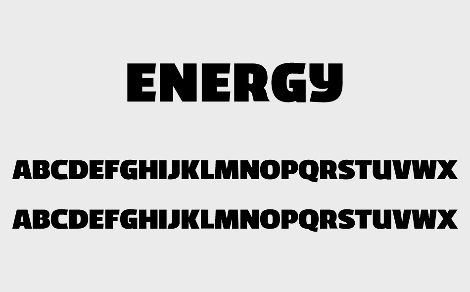 Energy font