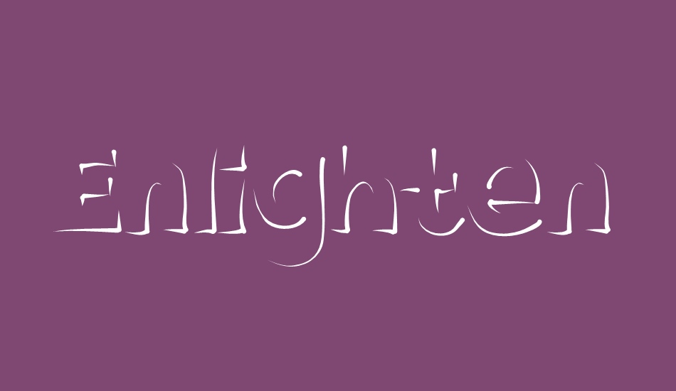 Enlighten font big