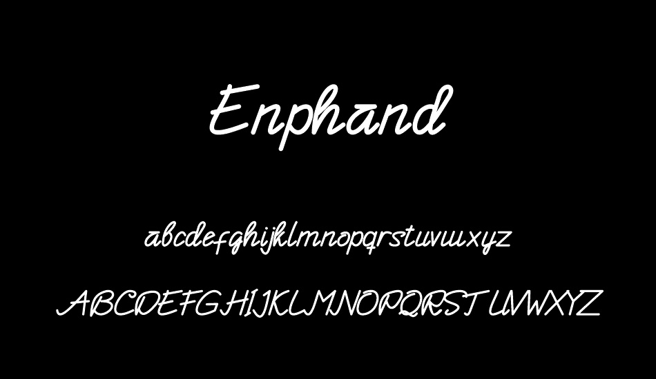 Enphand font