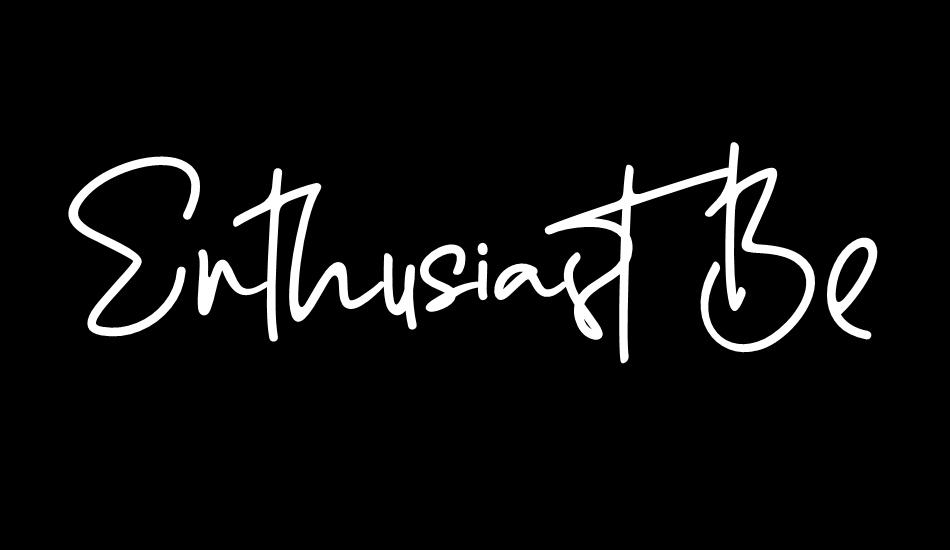 Enthusiast Behavior font big