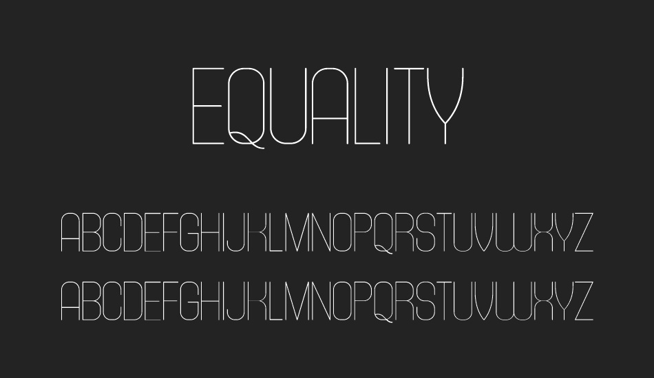 Equality font