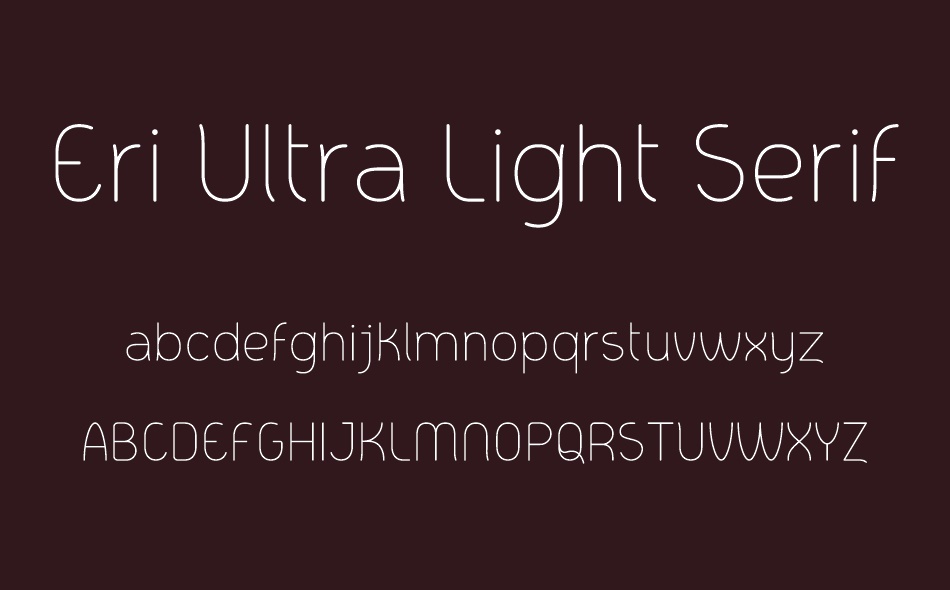 Eri Serif font