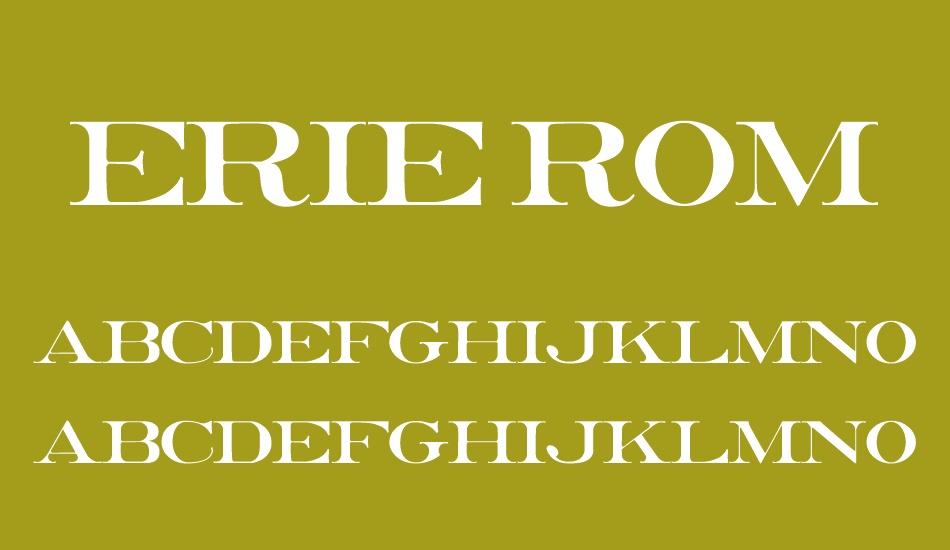 Erie Roman font