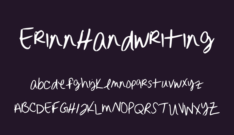 ErinnHandwriting font