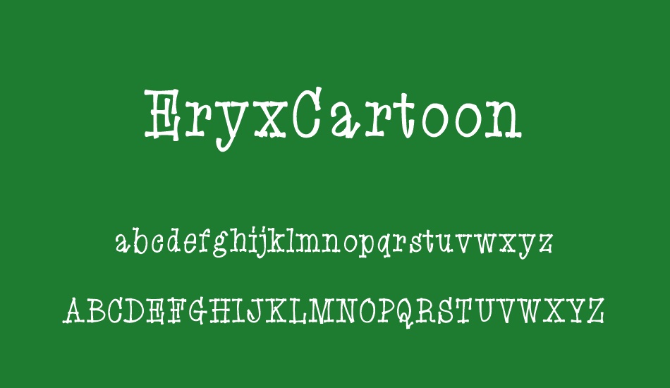 EryxCartoon font