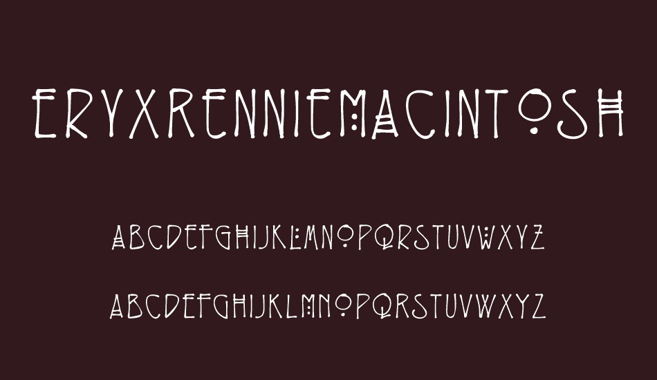 EryxRennieMacintosh font